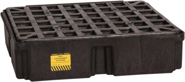 Eagle 1633B Spill Pallet;Spill Platform: 1 Drum, 12 gal, 2,000 lb, Polyethylene 