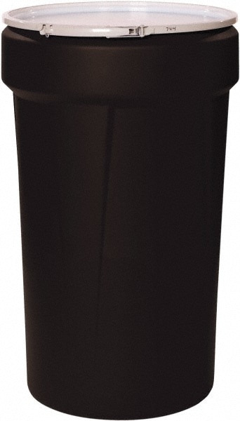 Eagle 1655MBLK Open Head Drum: 55 gal, Black 