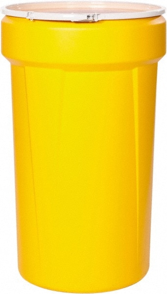 Eagle 1655 Open Head Drum: 55 gal, Yellow 