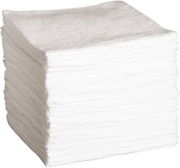 PRO-SAFE SORPAD-AS50 Sorbent Pad: Oil Only Use, 30" Wide, 30" Long, 49 gal, White Image