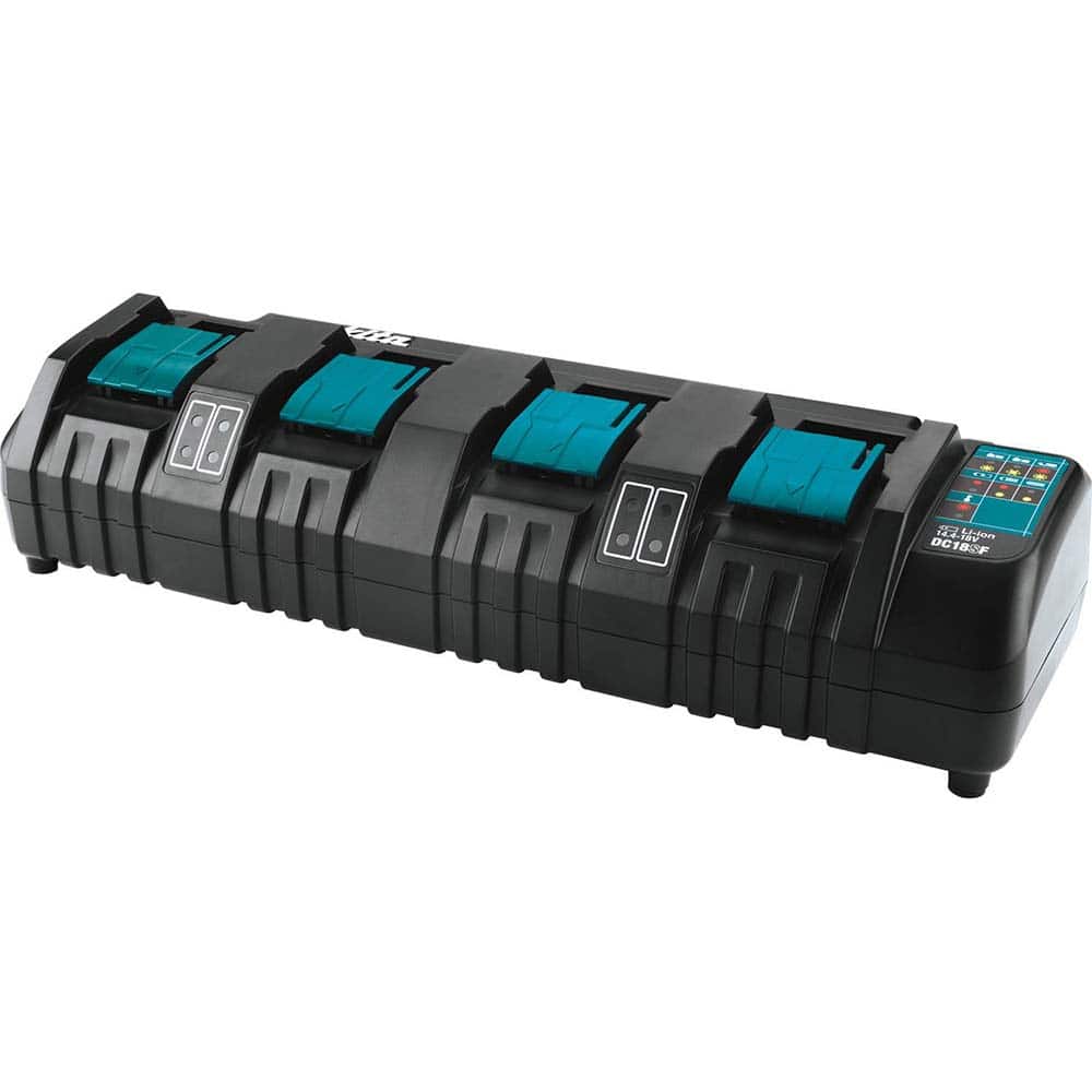 Makita DC18SF Battery Chargers; Battery Size Compatibility: Proprietary ; Battery Chemistry Compatibility: Lithium-Ion ; Charging Time (Hours): 1.00 ; Charging Time (Minutes): 60 ; Maximum Number of Batteries: 4 ; Voltage: 18 