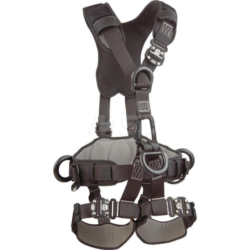 Fall Protection Harnesses: 420 Lb, Vest Style, Size Large, For Retrieval & Rescue, Polyester, Back Front & Side