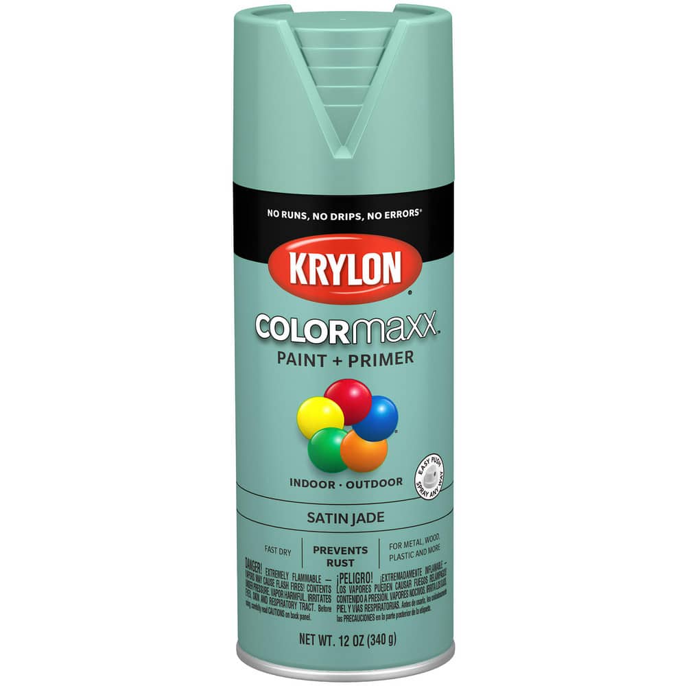 Krylon Fusion K02747007 All-In-1 Spray Paint for In/Outdoor Satin Rolling  Teal