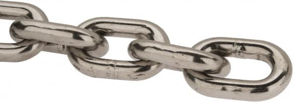 Value Collection 1/2 Welded Stainless Steel Chain 6,500 Lb Capacity, Grade  43, Polished Finish WS-MH-CHN-129 - 66795097