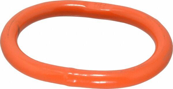 Alloy Steel Oblong Master Link 3/8 Inch Diameter Load Limit 3,800 Lbs G100 Grade Orange Finish Import