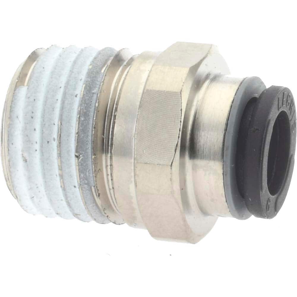 Push-to-Connect Tube Fitting Straight Adapter for 1/4" Tube OD x 1/4 NPT Male 