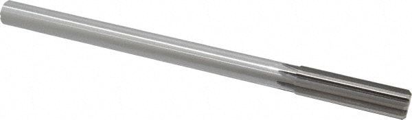 Made in USA 433-0.6270 Chucking Reamer: 0.627" Dia, 9" OAL, 2-1/4" Flute Length, Straight Shank, High Speed Steel Image