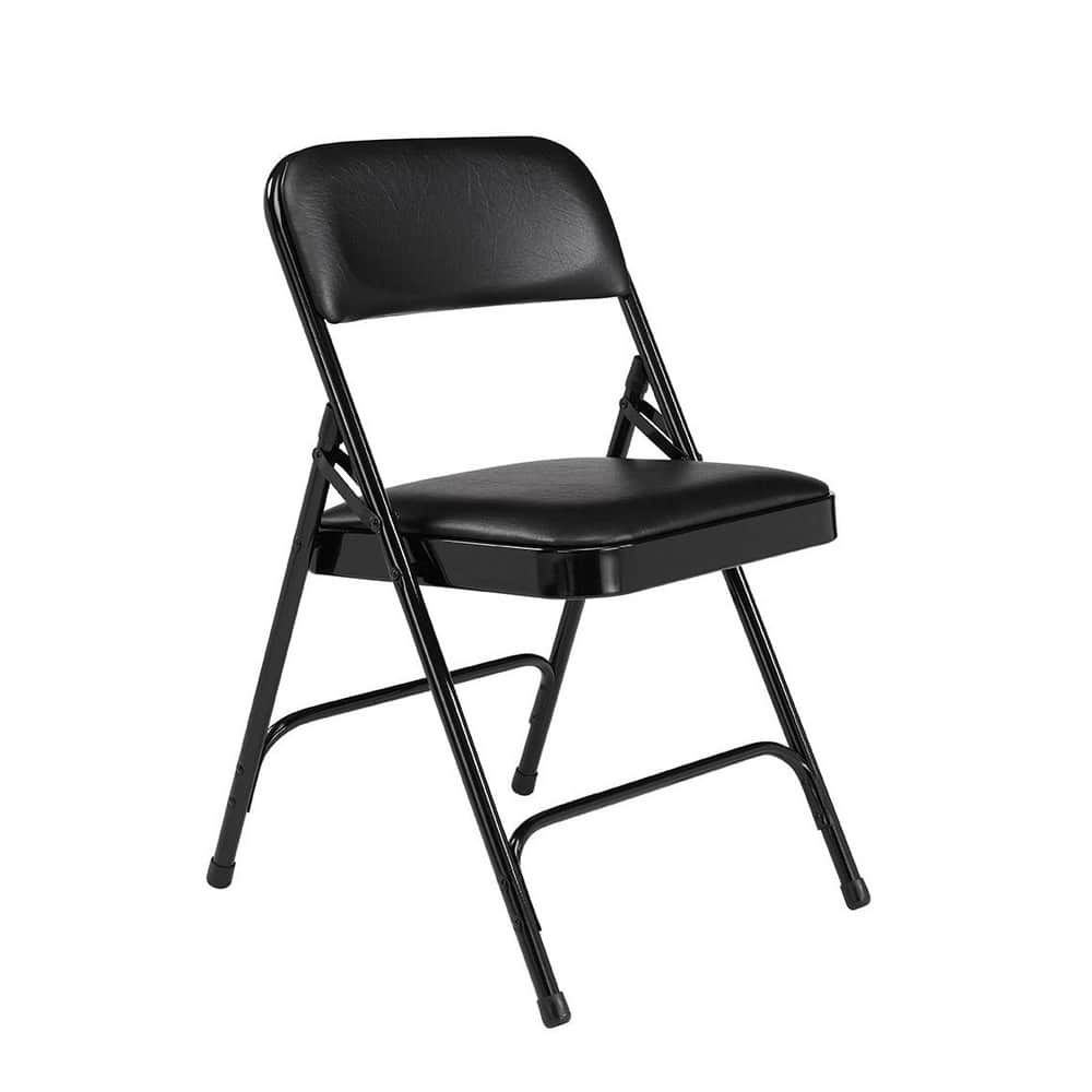 NATIONAL PUBLIC SEATING 1210 Pack of (4) 18-3/4" Wide x 20-1/4" Deep x 29-1/2" High, Vinyl Folding Chairs with Vinyl Padded Seat 