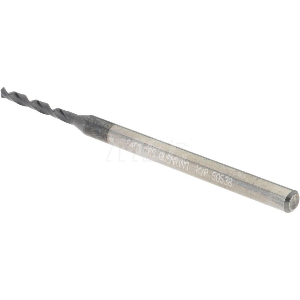 Guhring Micro Drill Bit 1.65 mm Dia, (0.0650"), 140 deg, Solid