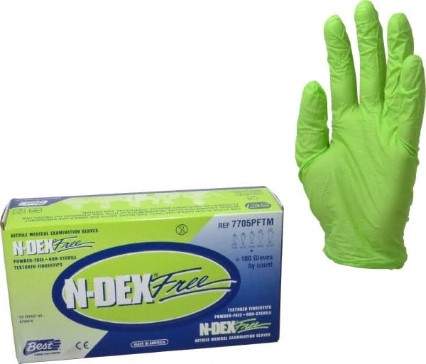 Showa 7705PFTM Disposable Gloves: Medium, 4 mil Thick, Nitrile, Food Grade 