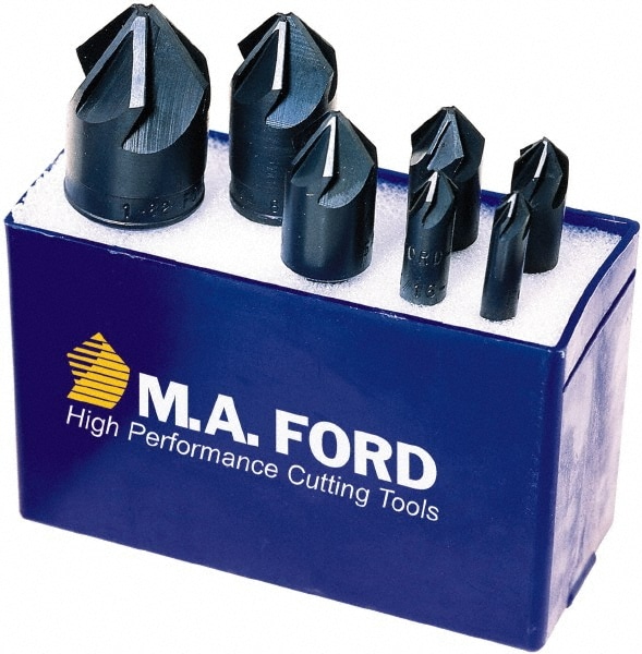 M.A. Ford. 79000004 Countersink Set: 7 Pc, 1/4 to 1" Head Dia, 6 Flute Image