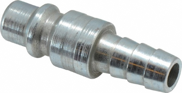 Pneumatic Hose Coupling: 3/8" Thread, 3/8" Body Dia, Industrial Interchange - Steel, 3/8" ID
