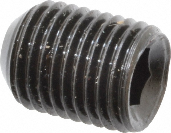 Made in USA 12136 3/8-24 UNF, 1/2" Length Under Head, Cup Point Set Screw Image