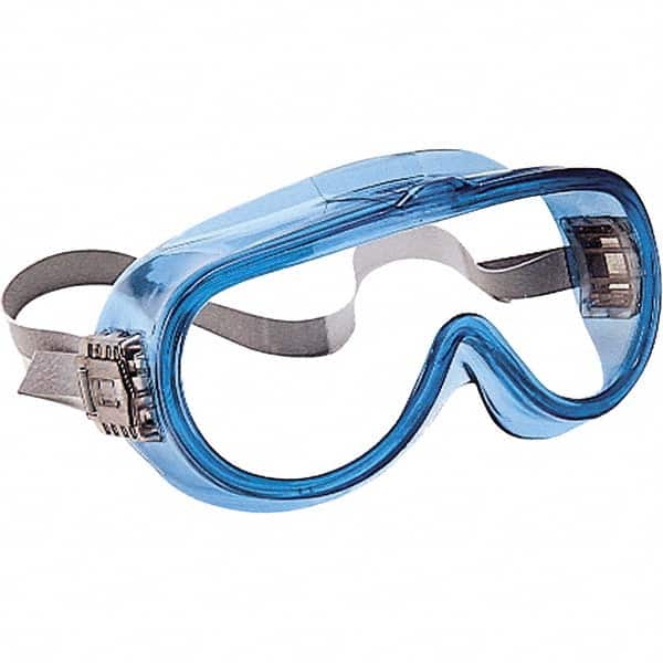 Safety Goggles: Chemical Splash, Uncoated, Clear Polycarbonate Lenses