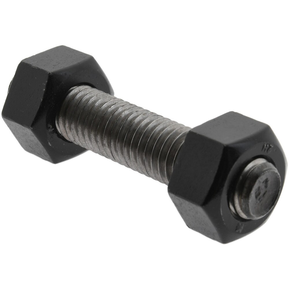 Value Collection - 1/2-13, 2-3/4″ Long, Uncoated, Steel, Fully Threaded  Stud with Nut - 60570033 - MSC Industrial Supply