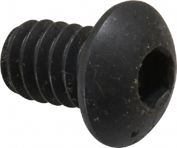 Made in USA 25C37KBC 1/4-20 3/8" Length Under Head Hex Socket Drive Button Socket Cap Screw Image