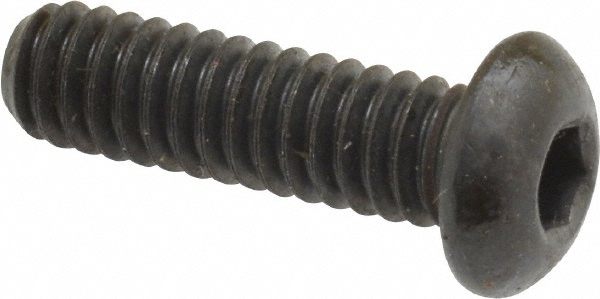 Made in USA 25C87KBC 1/4-20 7/8" Length Under Head Hex Socket Drive Button Socket Cap Screw Image