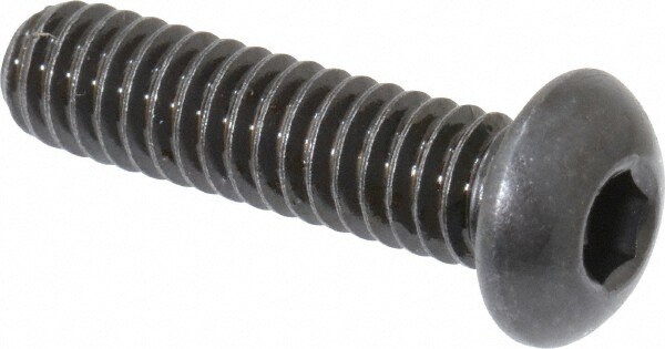 Made in USA 25C100KBC 1/4-20 1" Length Under Head Hex Socket Drive Button Socket Cap Screw Image