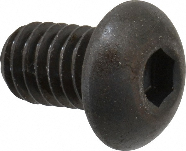 Made in USA 31C50KBC 5/16-18 1/2" Length Under Head Hex Socket Drive Button Socket Cap Screw Image