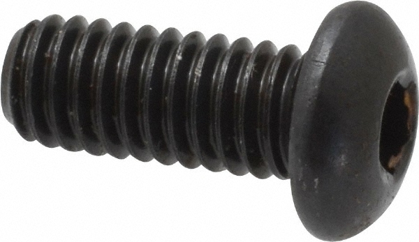 Made in USA 31C75KBC 5/16-18 3/4" Length Under Head Hex Socket Drive Button Socket Cap Screw Image