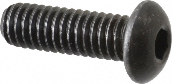 Made in USA 31C100KBC 5/16-18 1" Length Under Head Hex Socket Drive Button Socket Cap Screw Image