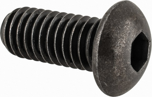 Made in USA 37C87KBC 3/8-16 7/8" Length Under Head Hex Socket Drive Button Socket Cap Screw Image