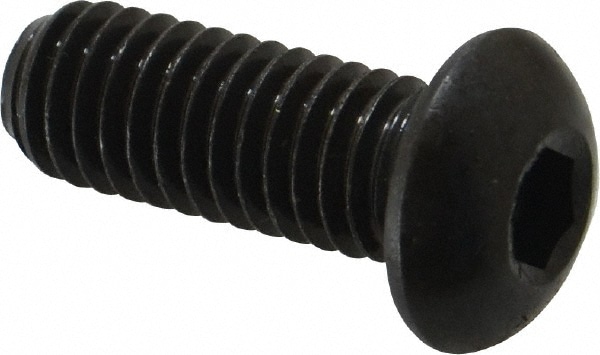 Made in USA 37C100KBC 3/8-16 1" Length Under Head Hex Socket Drive Button Socket Cap Screw Image