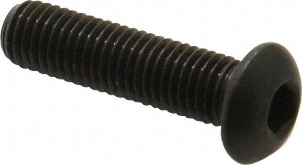 Made in USA 25F100KBC 1/4-28 1" Length Under Head Hex Socket Drive Button Socket Cap Screw Image