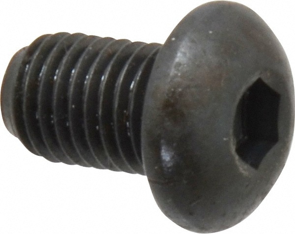 Made in USA 31F50KBC 5/16-24 1/2" Length Under Head Hex Socket Drive Button Socket Cap Screw Image