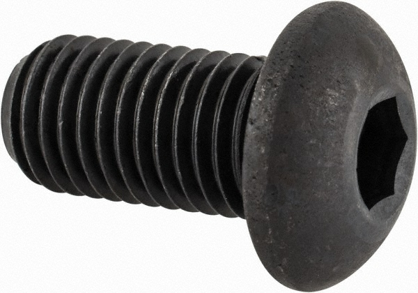 Made in USA 31F62KBC 5/16-24 5/8" Length Under Head Hex Socket Drive Button Socket Cap Screw Image