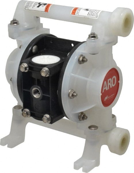 Air Operated Diaphragm Pump: 3/8" NPT, Polypropylene Housing