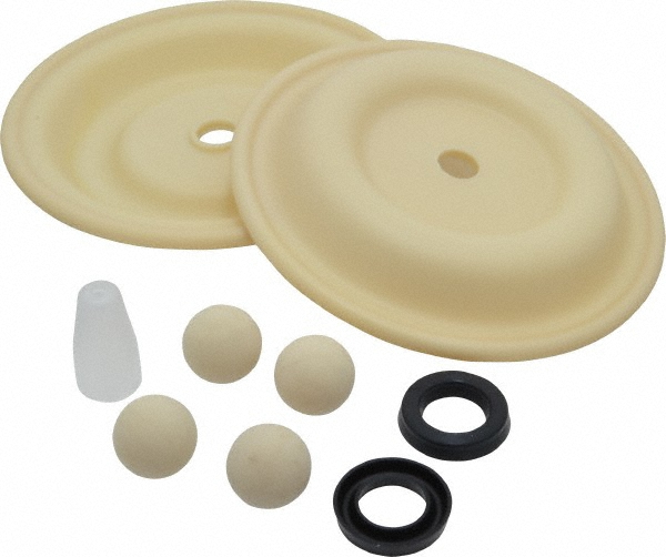 Diaphragm Pump Fluid Section Repair Kit: Santoprene, Includes Balls, Diaphragms & Seals - For Use with Diaphragm Pumps