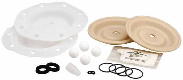 Diaphragm Pump Fluid Section Repair Kit: Polytetrafluoroethylene, Includes Balls, Diaphragms & Seals