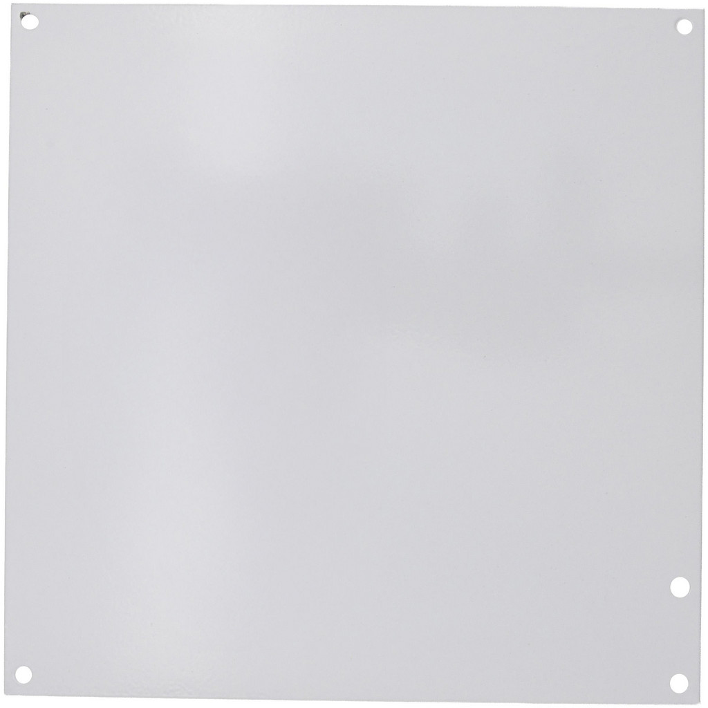Cooper B-Line 10-7/8" OAW x 10-7/8" OAH Powder Coat Finish Electrical Enclosure Nonperforated Panel - 12" x 12" Box, 14 Gauge Steel, Use with