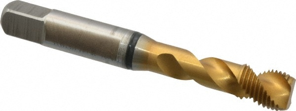 Guhring 9039350095250 Spiral Flute Tap: 3/8-24, UNF, 2 Flute, Modified Bottoming, 2B Class of Fit, Cobalt, TiN Finish Image