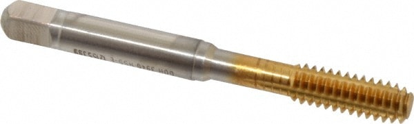 Guhring 9039400063500 Thread Forming Tap: 1/4-20, UNC, 2BX Class of Fit, Modified Bottoming, Cobalt, TiN Finish Image