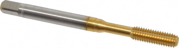 Guhring 9039410048260 Thread Forming Tap: #10-32, UNF, 2B & 2BX Class of Fit, Modified Bottoming, Cobalt, TiN Finish Image