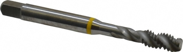 Spiral Flute Tap: #12-24, UNC, 3 Flute, Modified Bottoming, 2B Class of Fit, Cobalt, Bright/Uncoated