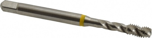 Spiral Flute Tap: #8-36, UNF, 3 Flute, Modified Bottoming, 2B Class of Fit, Cobalt, Bright/Uncoated