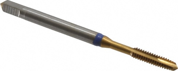 Guhring 9039070031750 Spiral Point Tap: #5-40, UNC, 3 Flutes, Plug, 2B, Powdered Metal, TiN Finish Image