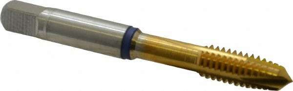 Guhring 9039070079380 Spiral Point Tap: 5/16-18, UNC, 3 Flutes, Plug, 2B, Powdered Metal, TiN Finish Image