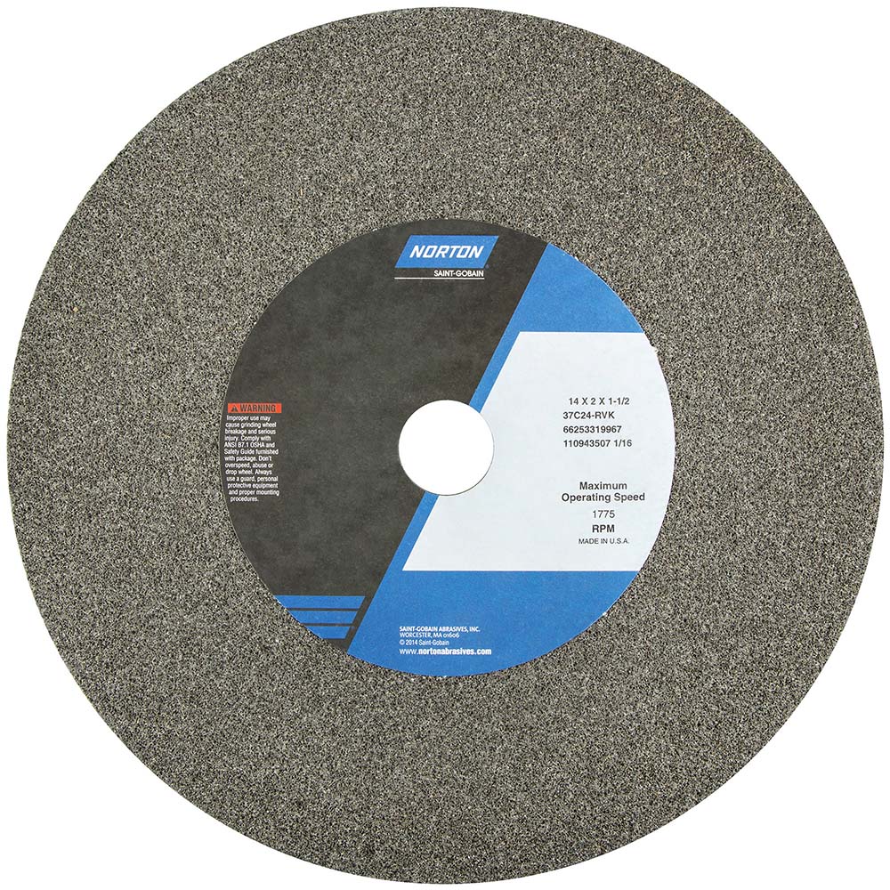 Norton Bench & Pedestal Grinding Wheel 14" Dia, 2" Thick, 11/2