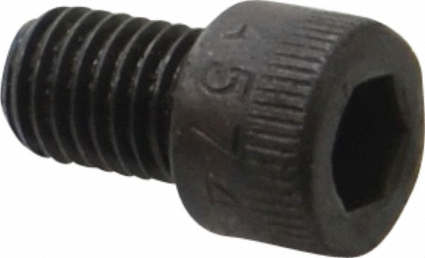 Made in USA 25F37KCS Low Head Socket Cap Screw: 1/4-28, 3/8" Length Under Head, Socket Cap Head, Hex Socket Drive, Alloy Steel, Black Oxide Finish Image