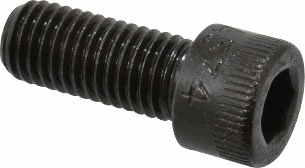 Made in USA 25F62KCS Low Head Socket Cap Screw: 1/4-28, 5/8" Length Under Head, Socket Cap Head, Hex Socket Drive, Alloy Steel, Black Oxide Finish Image