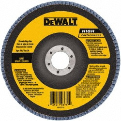 Photos - Abrasive Wheel / Belt DeWALT Flap Disc: 6" Dia, 7/8" Hole, Zirconia Alumina, Type 29 - Coated, Coarse Grade, Fiberglass-Backed, 10100 Max RPM | 10