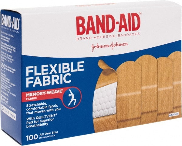 Band-Aid Brand Flexible Fabric Adhesive Bandages All One Size 100
