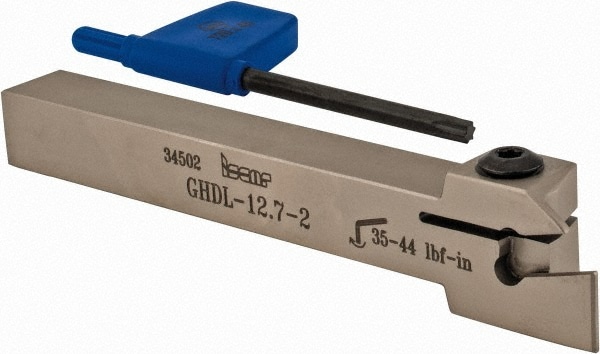 Iscar 2800077 0.32" Max Depth, 0.016" to 0.125" Width, External Left Hand Indexable Grooving/Cutoff Toolholder Image