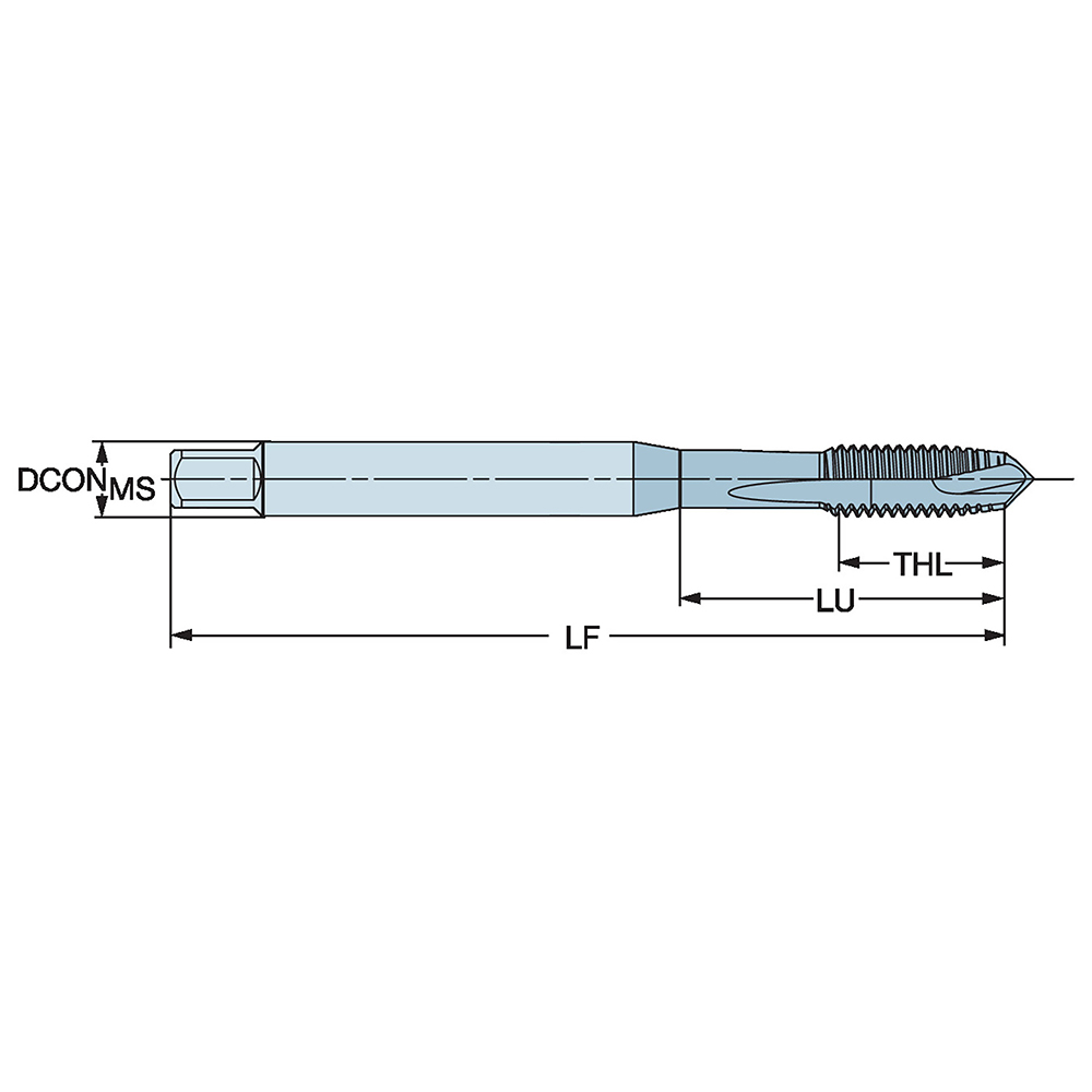 Sandvik Coromant - Spiral Point Tap: M8x1.25 Metric, 3