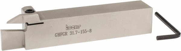 Cut-Grip | Iscar 0.984" Max Depth, 0.315" Min Width, External Right Hand Indexable Face Grooving Toolholder - 6.7" OAL, 1-1/4" x 1-1/4" Shank, Uses