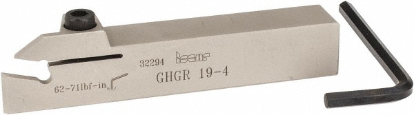 Iscar 2800262 0.79" Max Depth, 0.15" to 0.19" Width, External Right Hand Indexable Grooving/Cutoff Toolholder Image